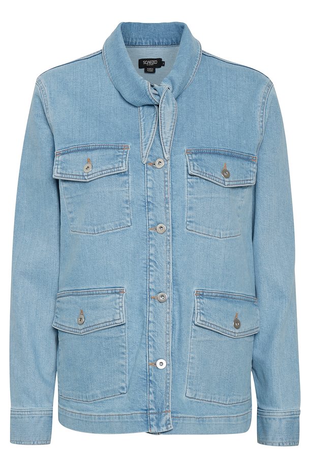 Light Blue Denim Jacket from Soaked in Luxury – Buy Light Blue Denim ...
