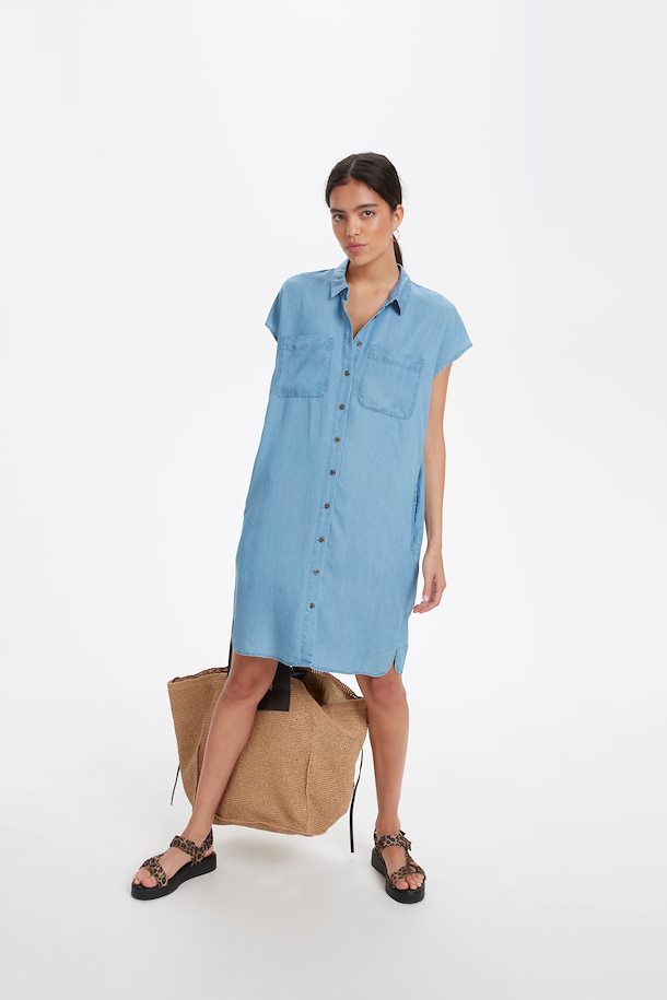 Medium Blue Denim Dress from Soaked in Luxury – Buy Medium Blue Denim