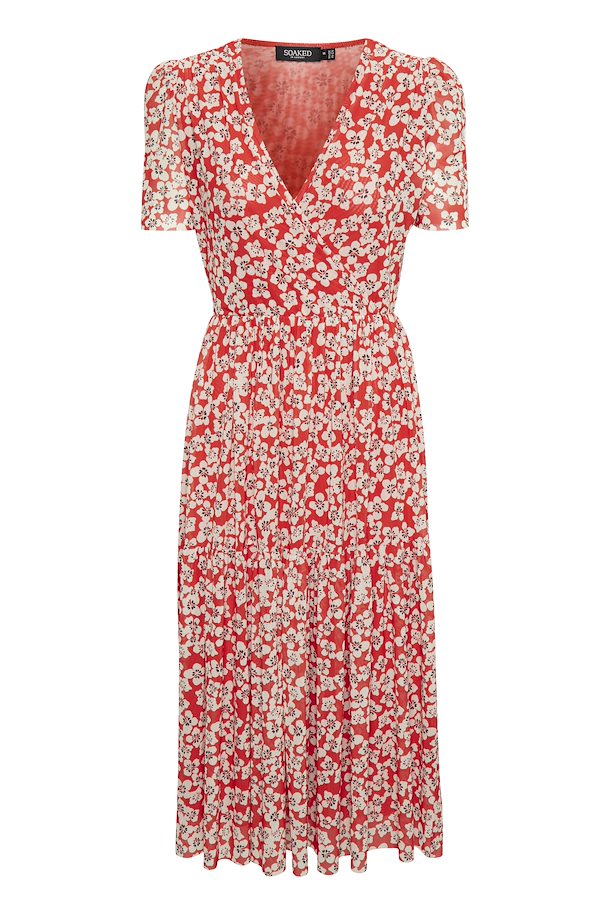 Tangerine Tango Flower Print Jersey dress from Soaked in Luxury – Buy ...