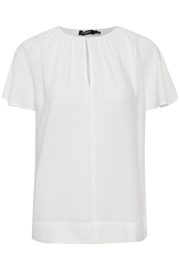 Whisper White Blouse with short sleeve from Soaked in Luxury – Buy ...
